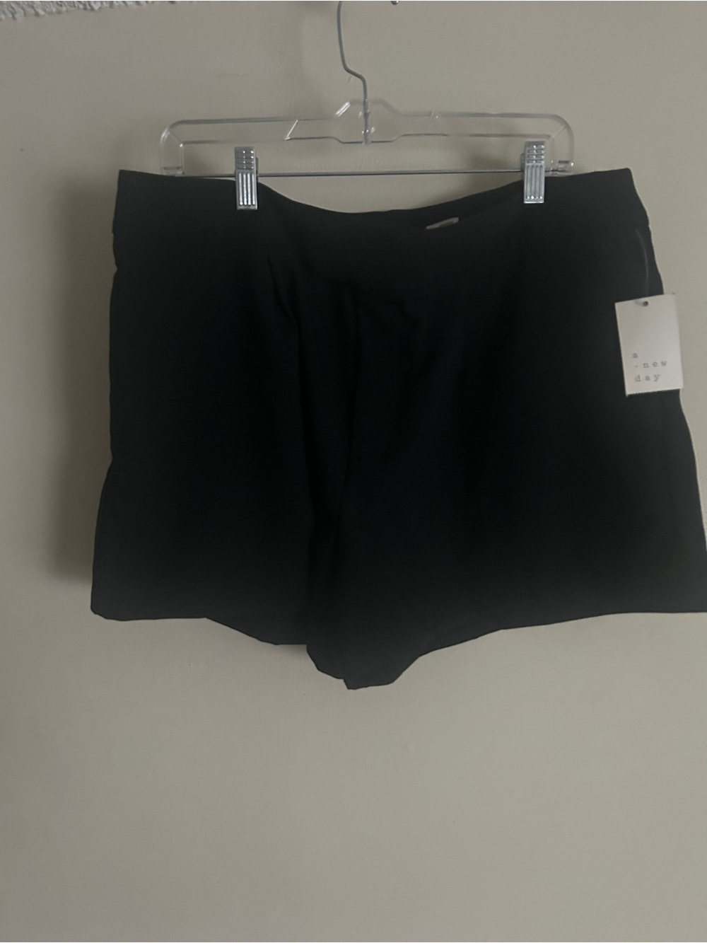 NWT A New Day Black Tailored Shorts High Rise Workwear Minimalist